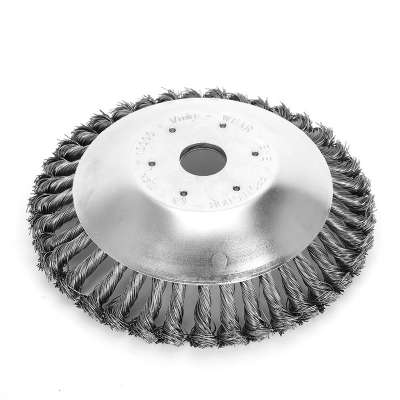 Rust Remove Weed Steel Wire Brush Twist Knotted Steel Wire wheel Brush for grass trimmer